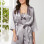 Pierre Cardin Kadife Saten 3'lü Pijama Takım 2075 Royal
