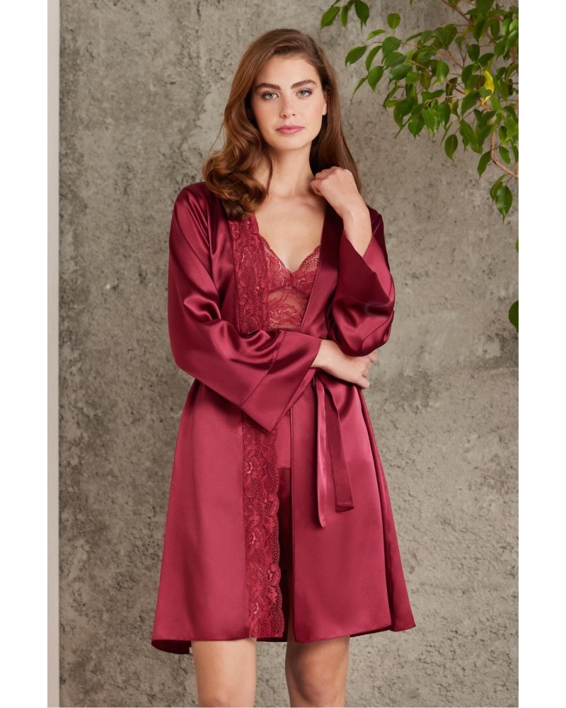 Pierre Cardin Kadın 7015 Saten Dörtlü Gelin Çeyiz Seti Bordo Pierre Cardin Kadın 7015 Saten Dörtlü Gelin Çeyiz Seti Bordo