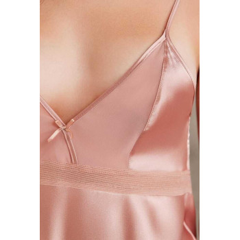 Pierre Cardin Kadın 7025 Saten Dörtlü Gelin Çeyiz Set Brandy