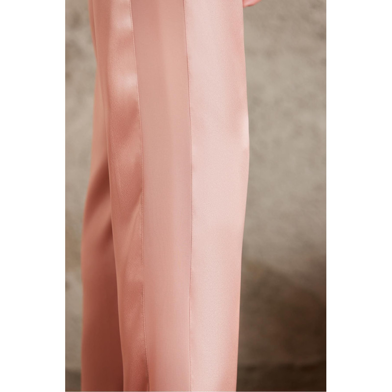 Pierre Cardin Kadın 7025 Saten Dörtlü Gelin Çeyiz Set Brandy