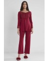 Pierre Cardin Kadın Penye Dantelli Pijama Takımı 1241 Bordo Pierre Cardin Kadın Penye Dantelli Pijama Takımı 1241 Bordo