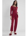 Pierre Cardin Kadın Penye Dantelli Pijama Takımı 1241 Bordo Pierre Cardin Kadın Penye Dantelli Pijama Takımı 1241 Bordo