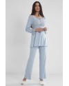 Pierre Cardin Kadın Penye Dantelli Pijama Takımı 1241 Mist Pierre Cardin Kadın Penye Dantelli Pijama Takımı 1241 Mist
