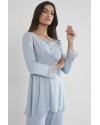 Pierre Cardin Kadın Penye Dantelli Pijama Takımı 1241 Mist Pierre Cardin Kadın Penye Dantelli Pijama Takımı 1241 Mist