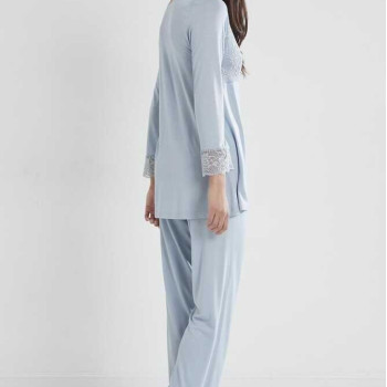 Pierre Cardin Kadın Penye Dantelli Pijama Takımı 1241 Mist Pierre Cardin Kadın Penye Dantelli Pijama Takımı 1241 Mist