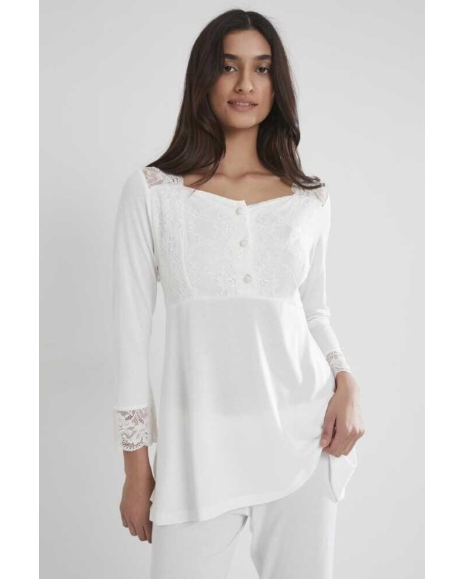 Pierre Cardin Kadın Penye Dantelli Pijama Takımı 1241 Ekru Pierre Cardin Kadın Penye Dantelli Pijama Takımı 1241 Ekru