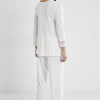 Pierre Cardin Kadın Penye Dantelli Pijama Takımı 1241 Ekru
