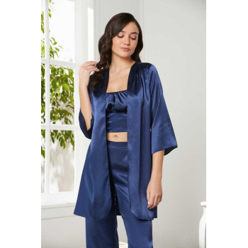 Pierre Cardin Laci Saten 3'lü Pijama Takım 2075