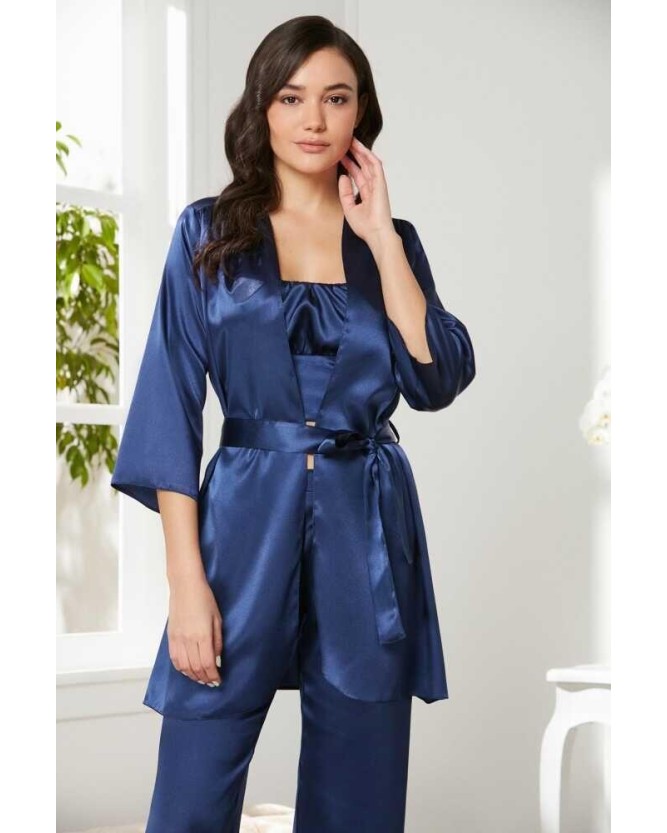 Pierre Cardin Laci Saten 3'lü Pijama Takım 2075 Pierre Cardin Laci Saten 3'lü Pijama Takım 2075