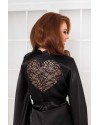 Pierre Cardin Midi Dantel Sabahlık Gecelik Set 4090 Siyah Pierre Cardin Midi Dantel Sabahlık Gecelik Set 4090 Siyah