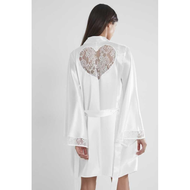 Pierre Cardin Midi Dantel Sabahlık Gecelik Set 4090 Ekru