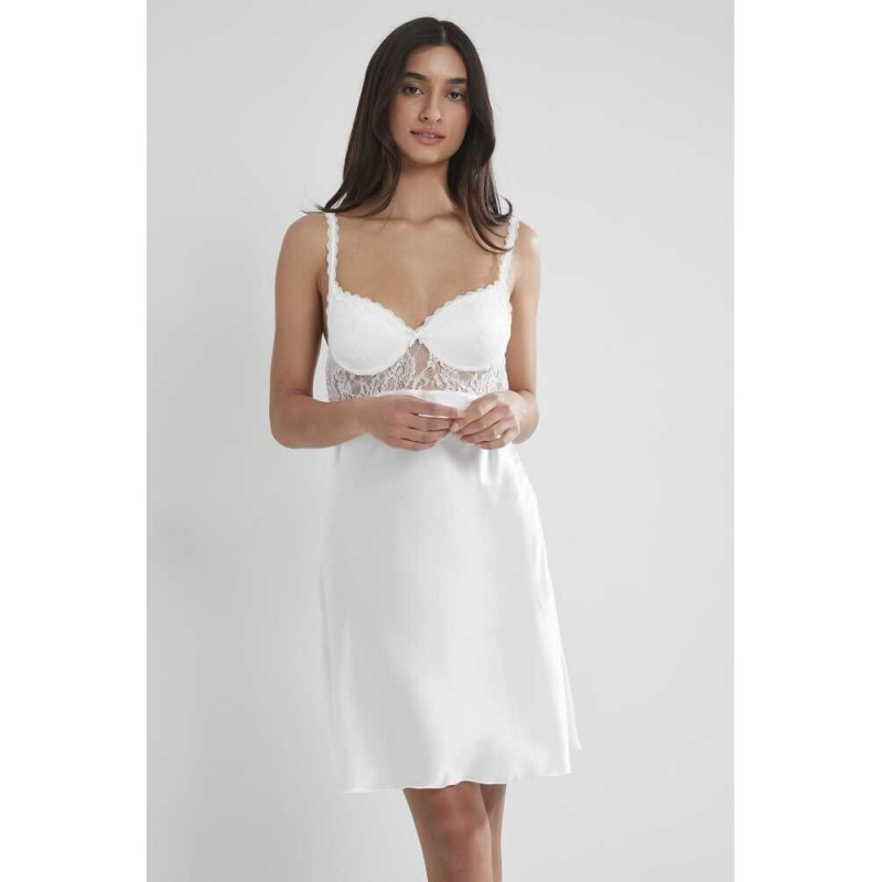 Pierre Cardin Midi Dantel Sabahlık Gecelik Set 4090 Ekru