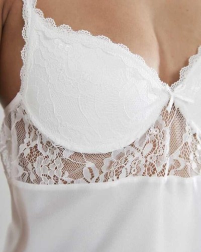 Pierre Cardin Midi Dantel Sabahlık Gecelik Set 4090 Ekru