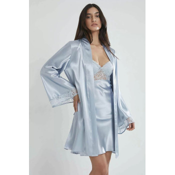 Pierre Cardin Midi Dantel Sabahlık Gecelik Set 4090 Mist