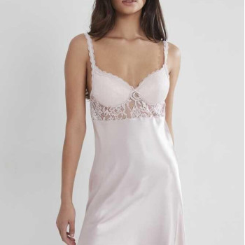 Pierre Cardin Midi Dantel Sabahlık Gecelik Set 4090 Pudra