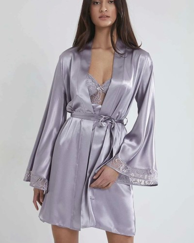 Pierre Cardin Midi Dantel Sabahlık Gecelik Set 4090 Royal