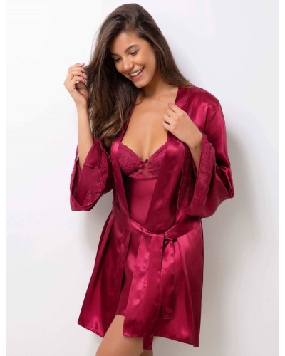 Pierre Cardin Midi Dantel Sabahlık Gecelik Set 4090 Siyah L Pierre Cardin Midi Dantel Sabahlık Gecelik Set 4090 Siyah L