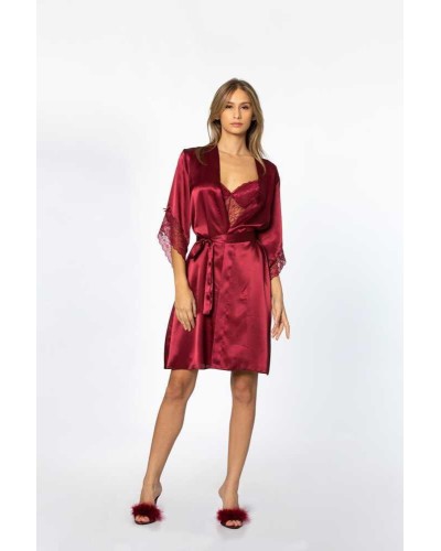 Pierre Cardin Midi Dantel Sabahlık Gecelik Set 4240