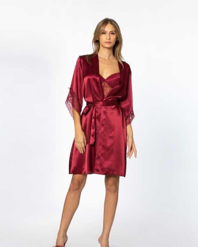 Pierre Cardin Midi Dantel Sabahlık Gecelik Set 4240