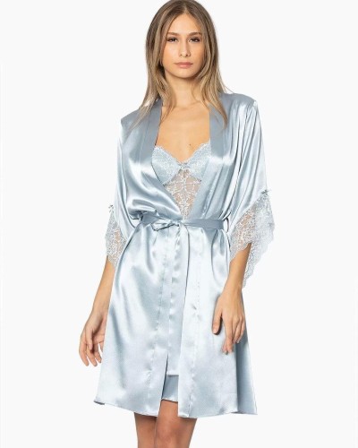 Pierre Cardin Midi Dantel Sabahlık Gecelik Set 4240 Mist