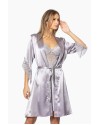 Pierre Cardin Midi Dantel Sabahlık Gecelik Set 4240 Royal