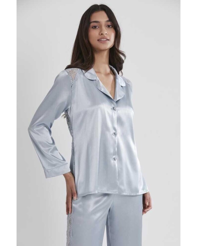 Pierre Cardin Mist Kadın Sırtı Dantel Saten Pijama Takımı 1438 Pierre Cardin Mist Kadın Sırtı Dantel Saten Pijama Takımı 1438