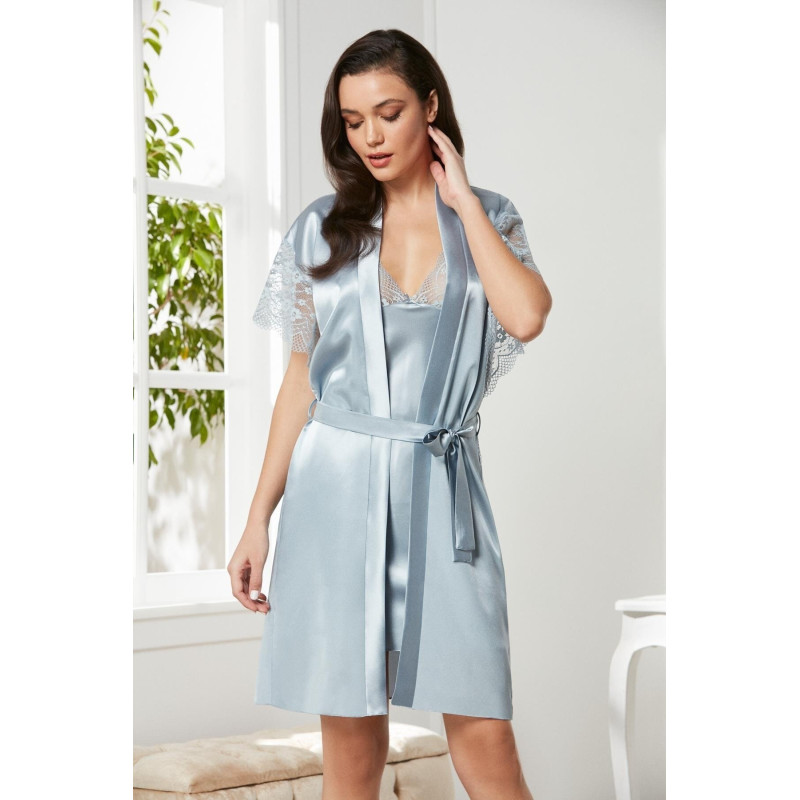 Pierre Cardin Mist Saten Dantelli Gecelik Sabahlık Takım 4438 Pierre Cardin Mist Saten Dantelli Gecelik Sabahlık Takım 4438
