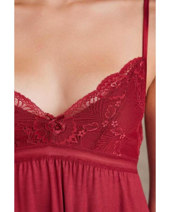 Pierre Cardin Penye Dantelli Gecelik Sabahlık Takım 4010 Bordo Pierre Cardin Penye Dantelli Gecelik Sabahlık Takım 4010 Bordo