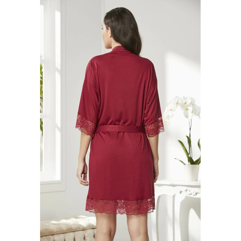 Pierre Cardin Penye Dantelli Gecelik Sabahlık Takım 4020 Bordo Pierre Cardin Penye Dantelli Gecelik Sabahlık Takım 4020 Bordo