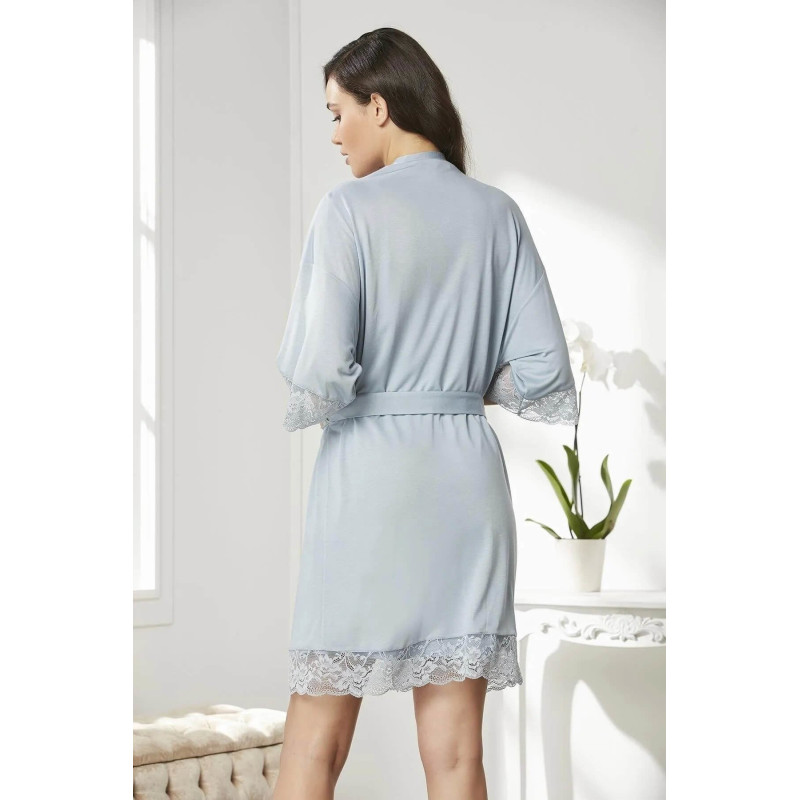 Pierre Cardin Penye Dantelli Gecelik Sabahlık Takım 4020 Mist Pierre Cardin Penye Dantelli Gecelik Sabahlık Takım 4020 Mist