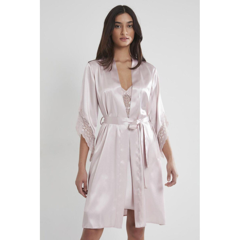 Pierre Cardin Pudra Midi Dantel Sabahlık Gecelik Set 4240