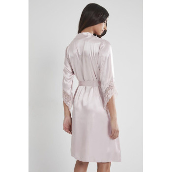 Pierre Cardin Pudra Midi Dantel Sabahlık Gecelik Set 4240