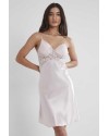 Pierre Cardin Pudra Saten Güpürlü Gecelik 608 Pierre Cardin Pudra Saten Güpürlü Gecelik 608