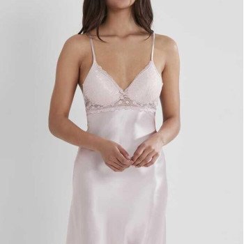 Pierre Cardin Pudra Saten Güpürlü Kaplı Gecelik 600