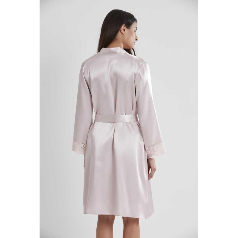 Pierre Cardin Pudra Sütyen Kaplı Sabahlık Gecelik Set 4265