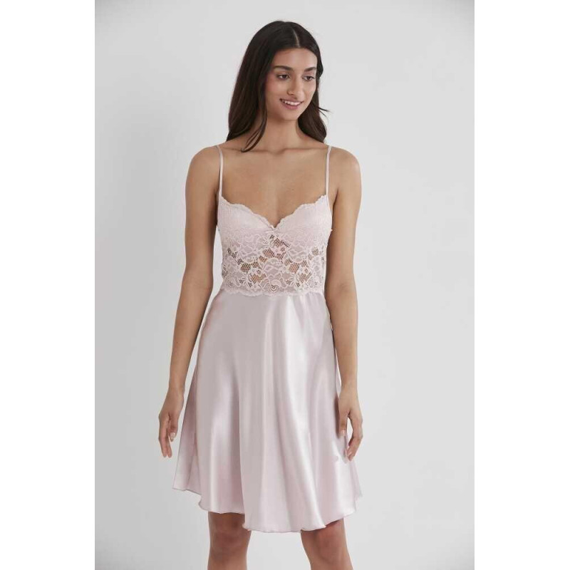 Pierre Cardin Pudra Sütyen Kaplı Sabahlık Gecelik Set 4265