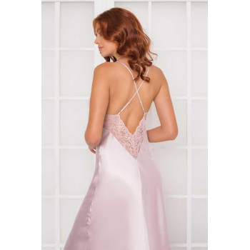 Pierre Cardin Pudra Uzun Saten Sabahlık Gecelik Set 4370