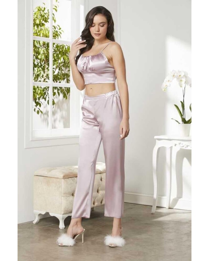 Pierre Cardin Rose Saten 3'lü Pijama Takım 2075 Pierre Cardin Rose Saten 3'lü Pijama Takım 2075