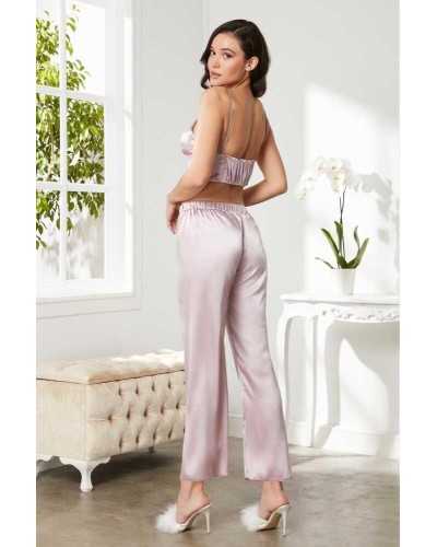 Pierre Cardin Rose Saten 3'lü Pijama Takım 2075 Pierre Cardin Rose Saten 3'lü Pijama Takım 2075