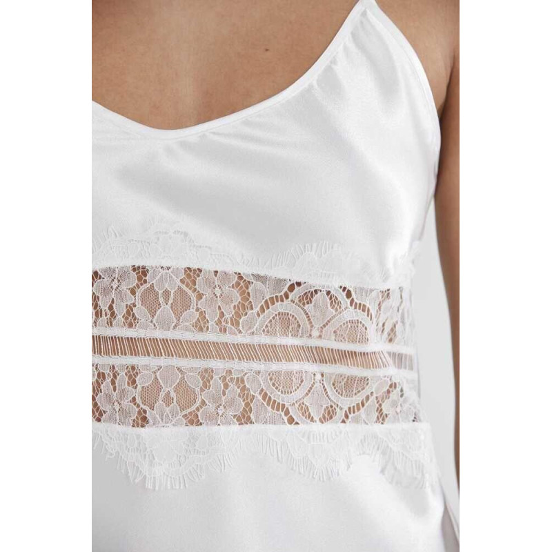 Pierre Cardin Saten 3lü Kimono Şort Takımı 2490 Ekru