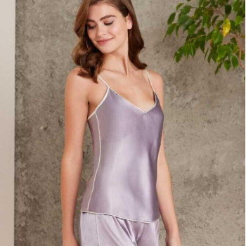 Pierre Cardin Saten 4lü Gecelik Sabahlık Şort Seti Royal 7200