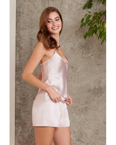 Pierre Cardin Saten 4lü Gecelik Sabahlık Şort Seti Pudra 7200 Pierre Cardin Saten 4lü Gecelik Sabahlık Şort Seti Pudra 7200
