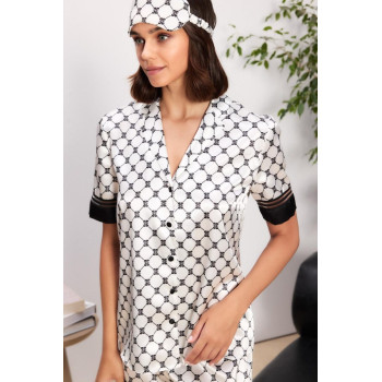Pierre Cardin Saten Biyeli Kadın Pijama Şort Takımı 1305 Siyah Pierre Cardin Saten Biyeli Kadın Pijama Şort Takımı 1305 Siyah