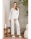 Pierre Cardin Saten Biyeli Pijama Takımı 1200 Ekru Pierre Cardin Saten Biyeli Pijama Takımı 1200 Ekru