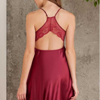 Pierre Cardin Saten Bordo Dörtlü Gelin Çeyiz Seti 7085