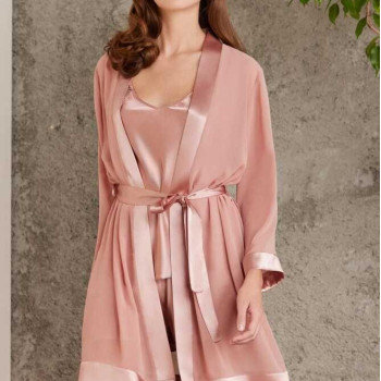 Pierre Cardin Saten Brandy Dörtlü Gelin Çeyiz Seti 7085