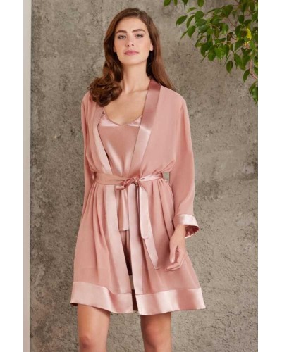 Pierre Cardin Saten Brandy Dörtlü Gelin Çeyiz Seti 7085