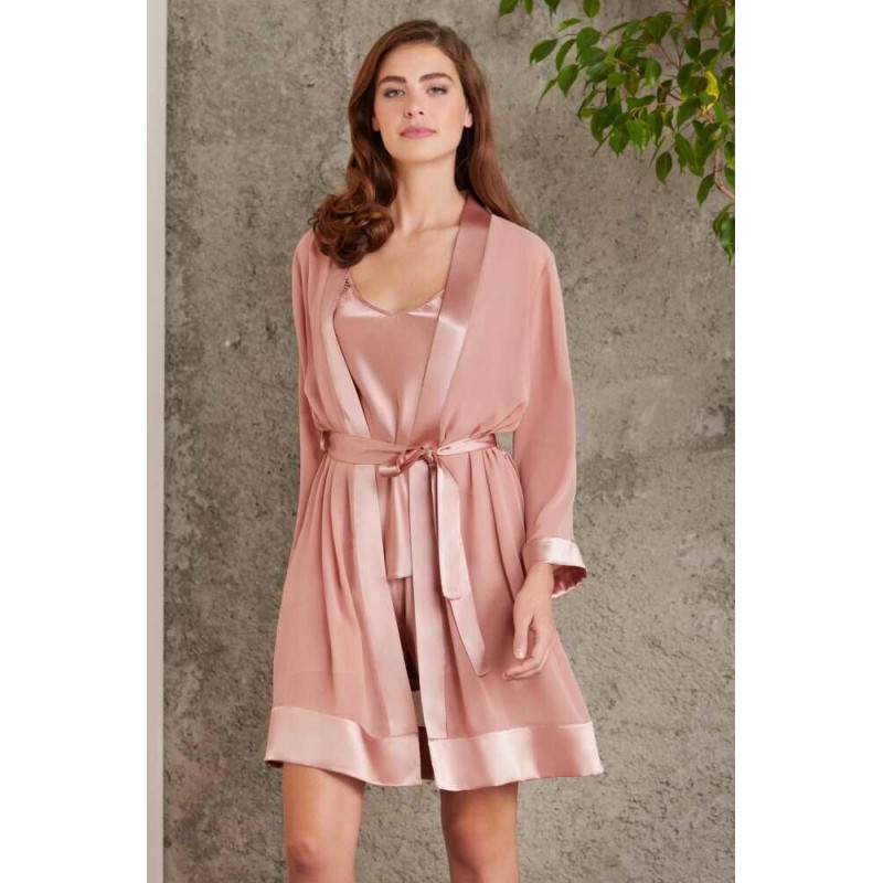 Pierre Cardin Saten Brandy Dörtlü Gelin Çeyiz Seti 7085