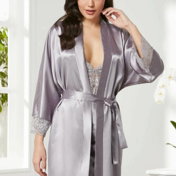 Pierre Cardin Saten Dantelli Gecelik Sabahlık Takım 4280 Royal