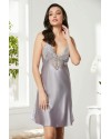 Pierre Cardin Saten Dantelli Gecelik Sabahlık Takım 4280 Royal